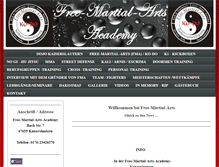 Tablet Screenshot of free-martial-arts.de